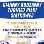 Gminny Rodzinny Turniej Piłki Siatkowej w Piwnicznej-Zdrój