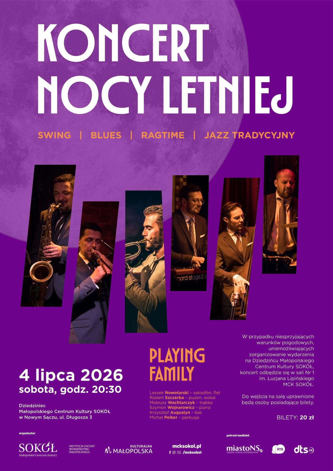 plakat koncert nocy letniej 