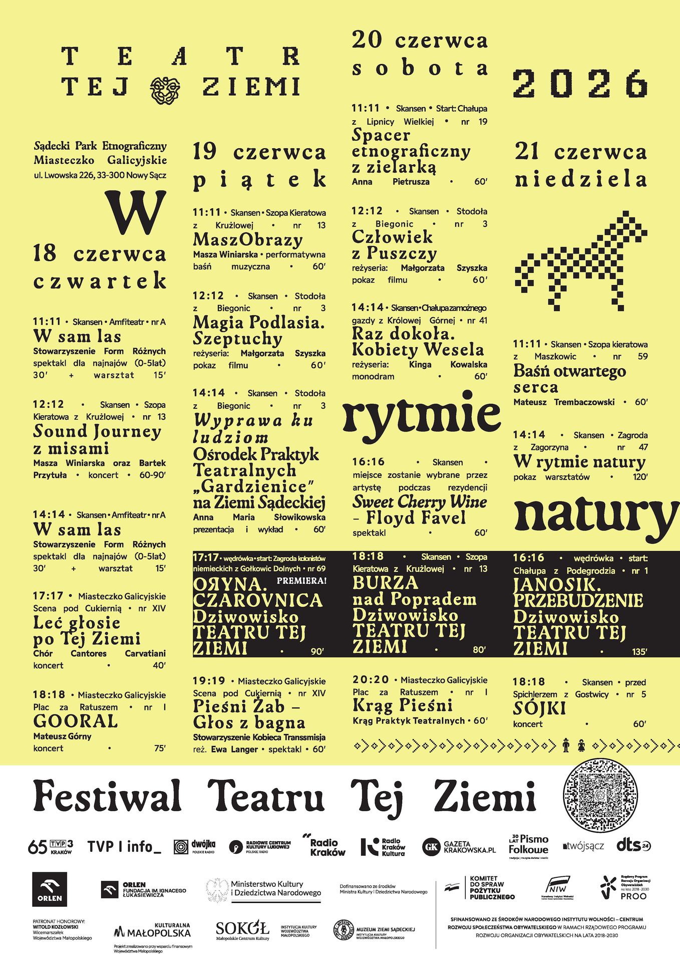 afisz festiwalu teatru tej ziemi