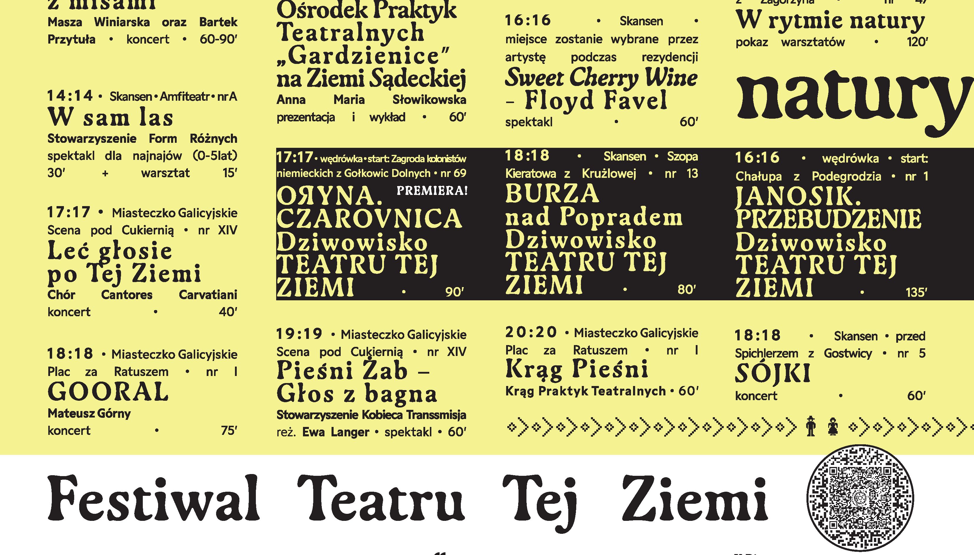 plakat Festiwal Teatru "Tej ziemi"