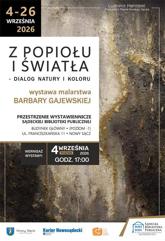 plakat wystawy malarstwa Barbary Gajewskiej