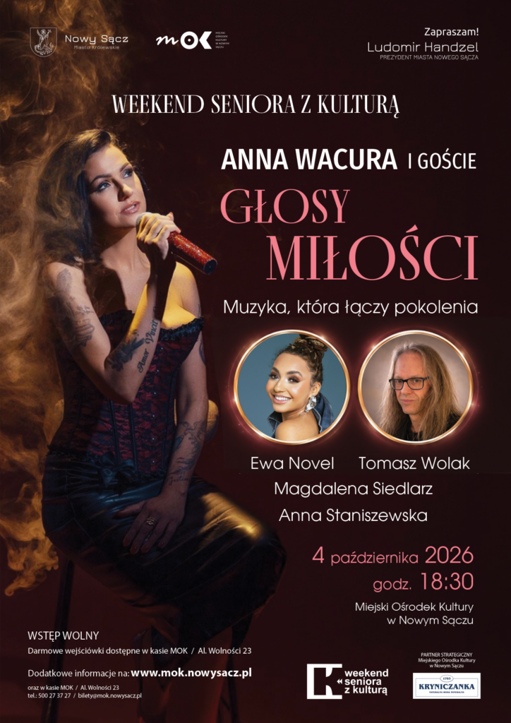 plakat koncertu Anna Wacura i Goście „Głosy Miłości” plakat koncertu Anna Wacura i Goście „Głosy Miłości”
