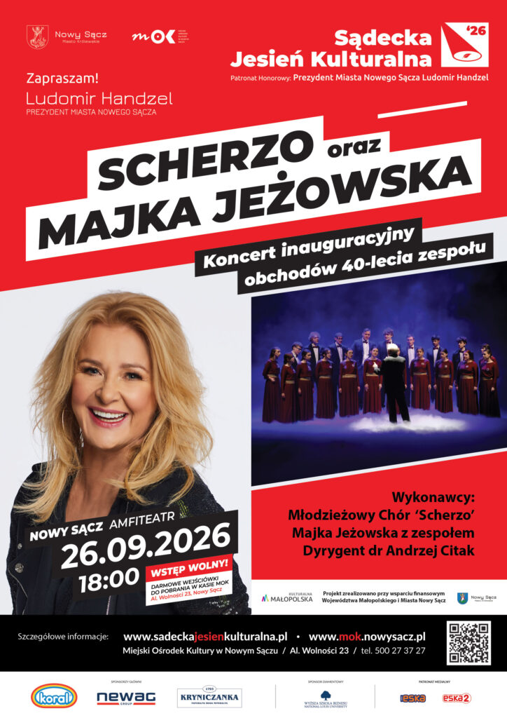 plakat koncertu Scherzo oraz Majka Jeżowska plakat koncertu Scherzo oraz Majka Jeżowska