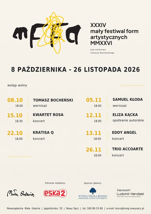 XXXIV Mały Festiwal Form Artystycznych plakat mały festiwal form artystycznych