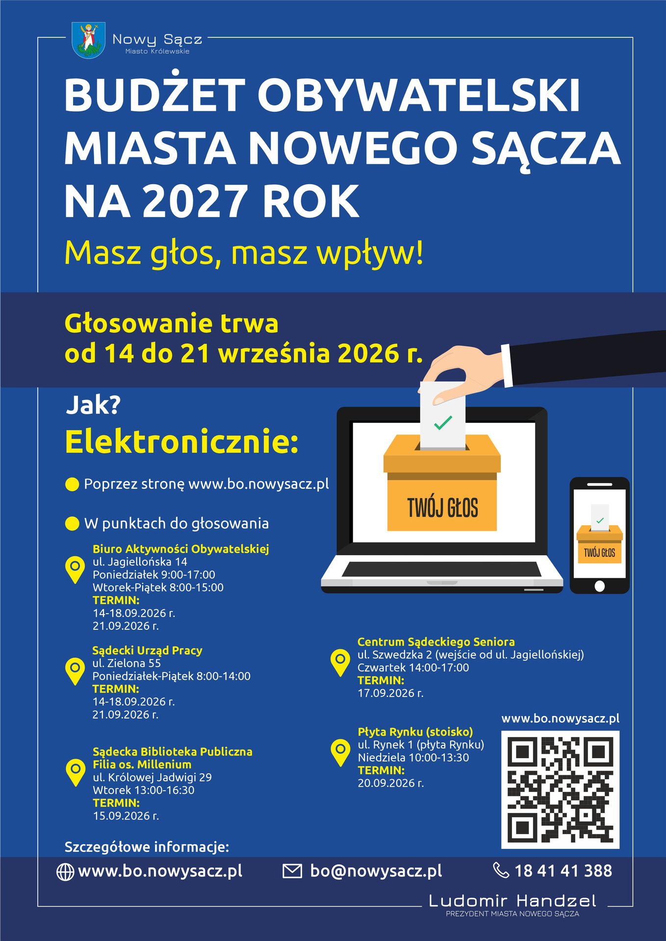 plakat Budżet Obywatelski 2027 głosowanie