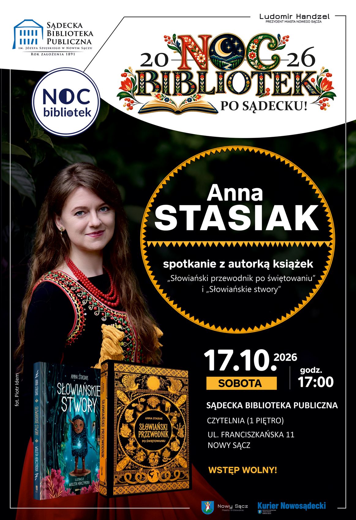 plakat spotkania autorskiego z Anną Stasiak plakat spotkania autorskiego z Anną Stasiak