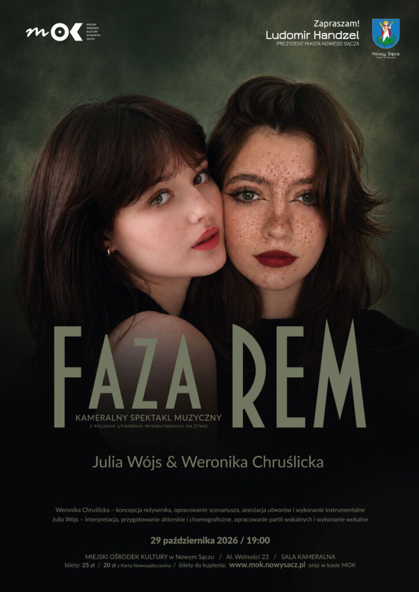 plakat kameralnego spektaklu muzycznego „Faza REM”