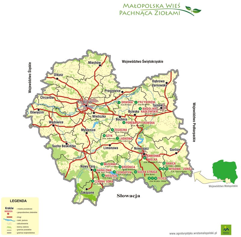 mapa Ziola