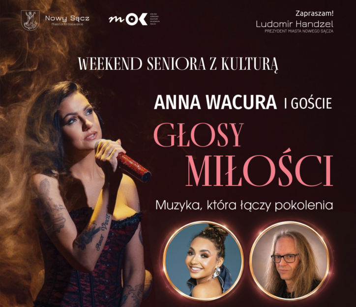 plakat koncertu  Anna Wacura i Goście „Głosy Miłości”