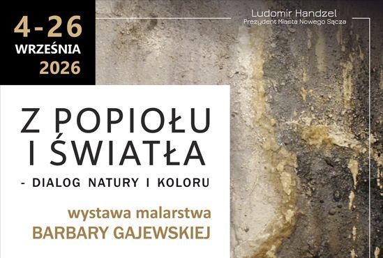 plakat wystawy malarstwa Barbary Gajewskiej