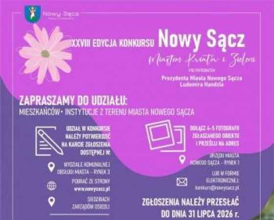Nowy Sącz Miastem Kwiatów i Zieleni