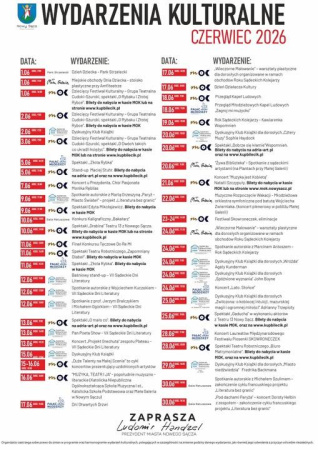 Wydarzenia kulturalne w Nowym Sączu - czerwiec 2026