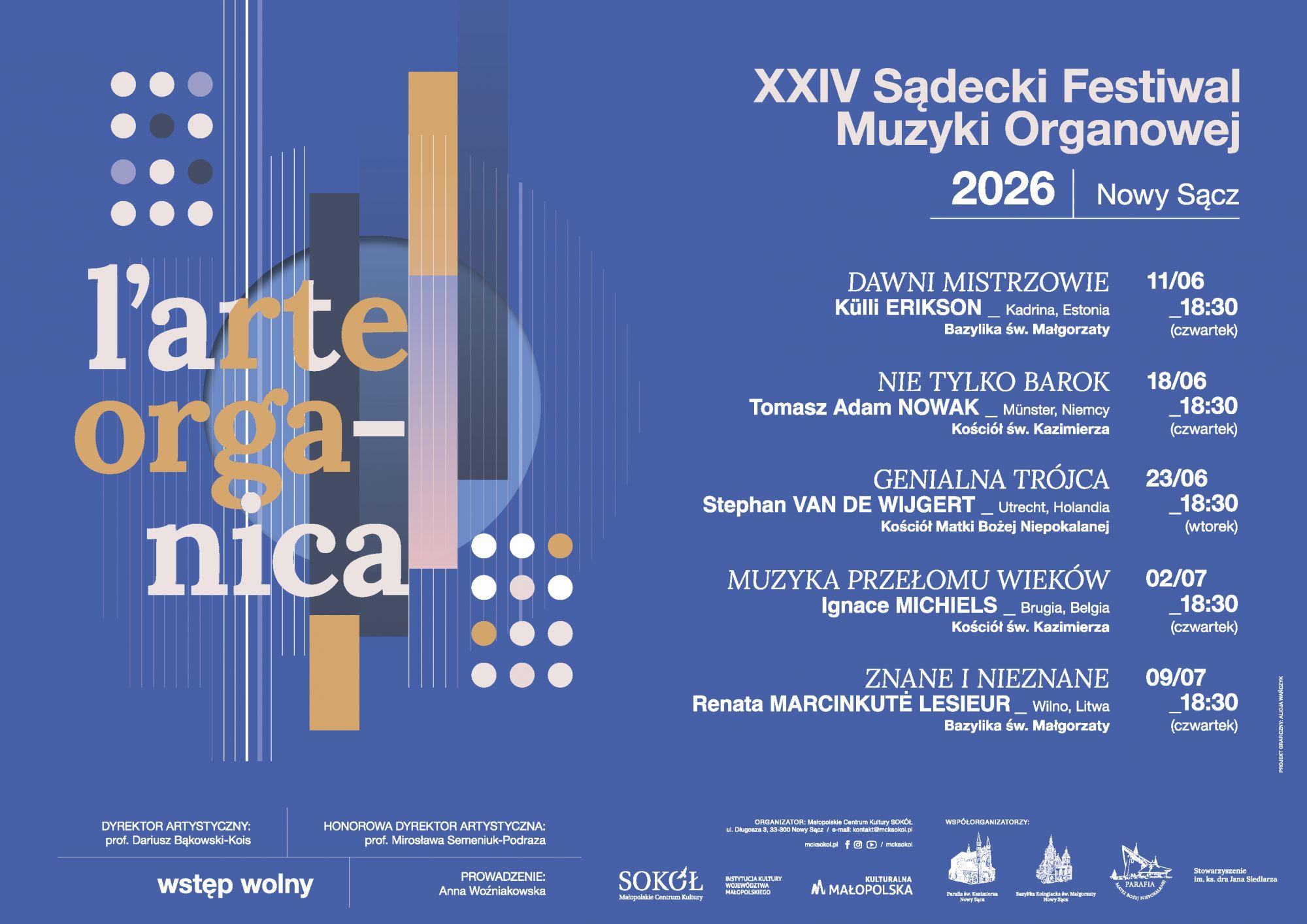 plakat Festiwal Muzyki Organowej
