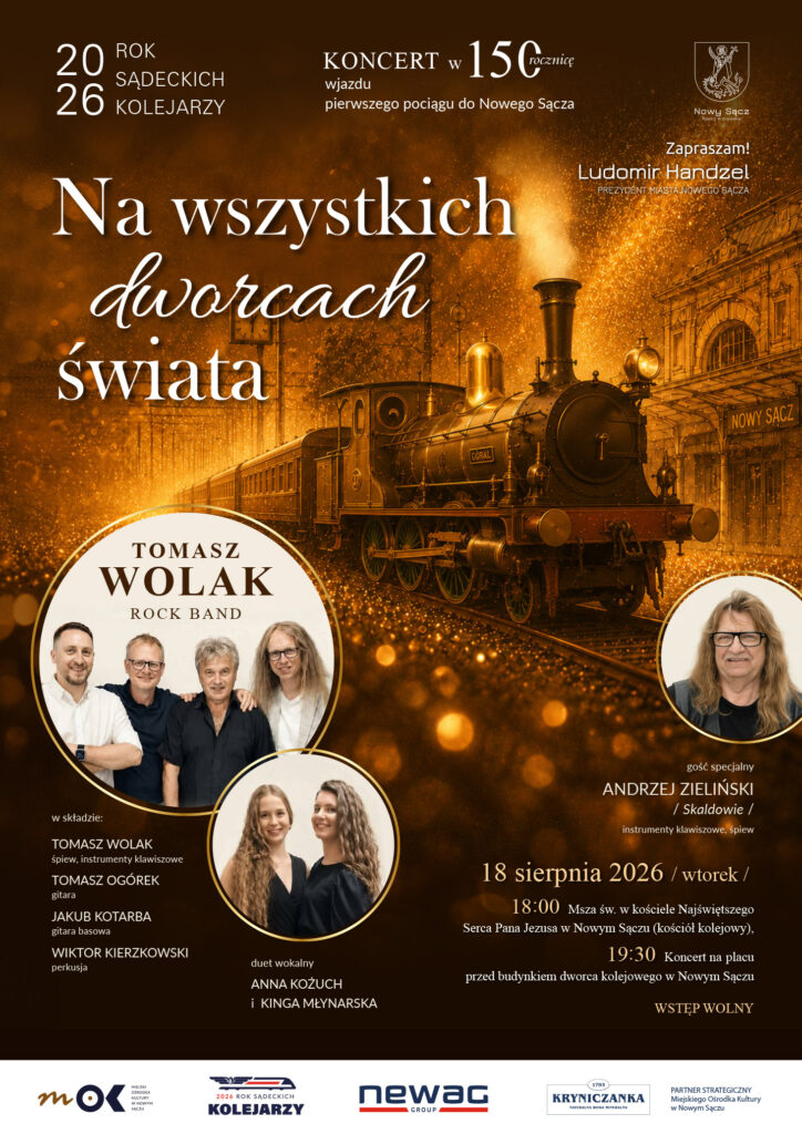 plakat koncert na wszystkich dworcach świata