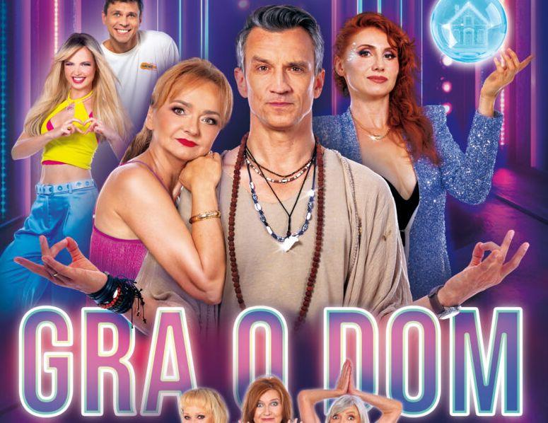 plakat spektaklu „Gra o Dom” Teatru Kamienica