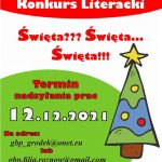 [Rożnów]: Biblioteczny Konkurs Literacki. Święta???? Święta…. Święta!!!