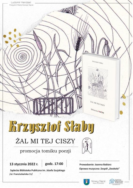Plakat promocji tomiku poezji Krzysztofa Słabego