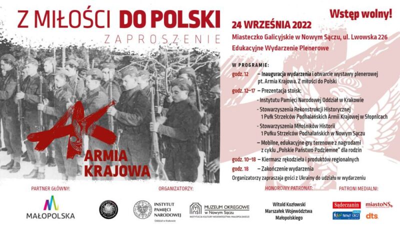 Plakat Armia Krajowa. Z miłości do Polski