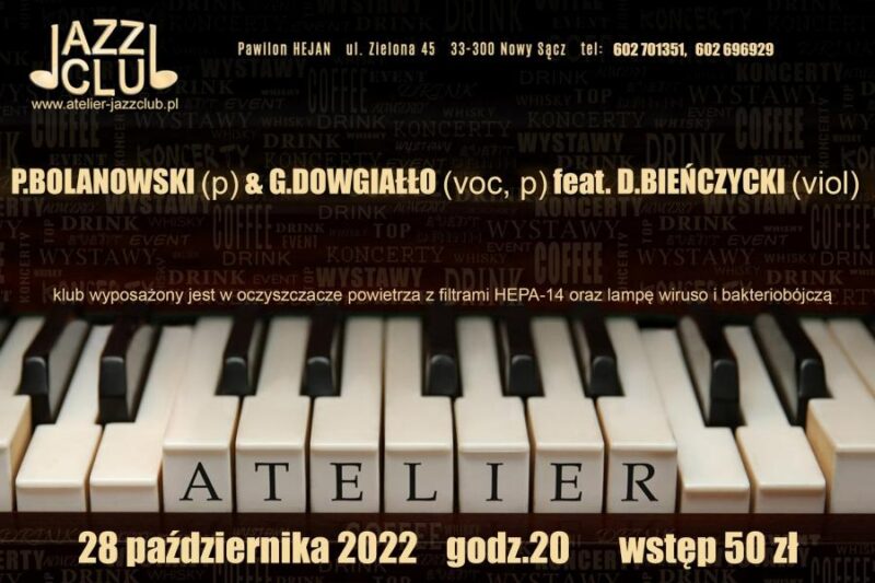 Plakat koncert Atelier Jazz Club