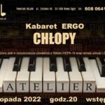 Plakat kabaret ERGO w Atelier Jazz Club