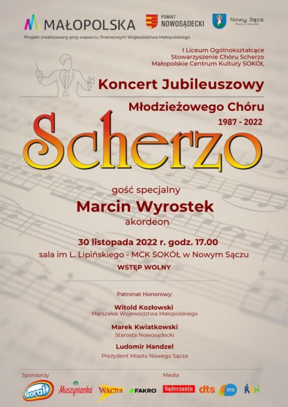 Plakat koncertu Scherzo