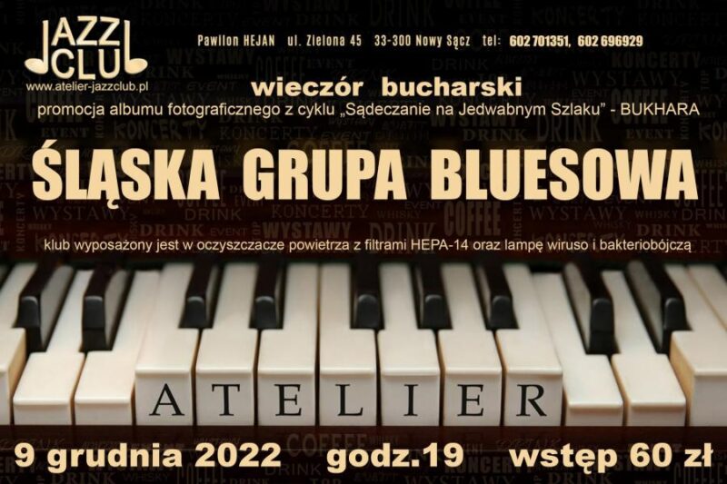 Plakat koncertu Śląskiej Grupy Bluesowej