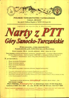 Plakat narty z PTT