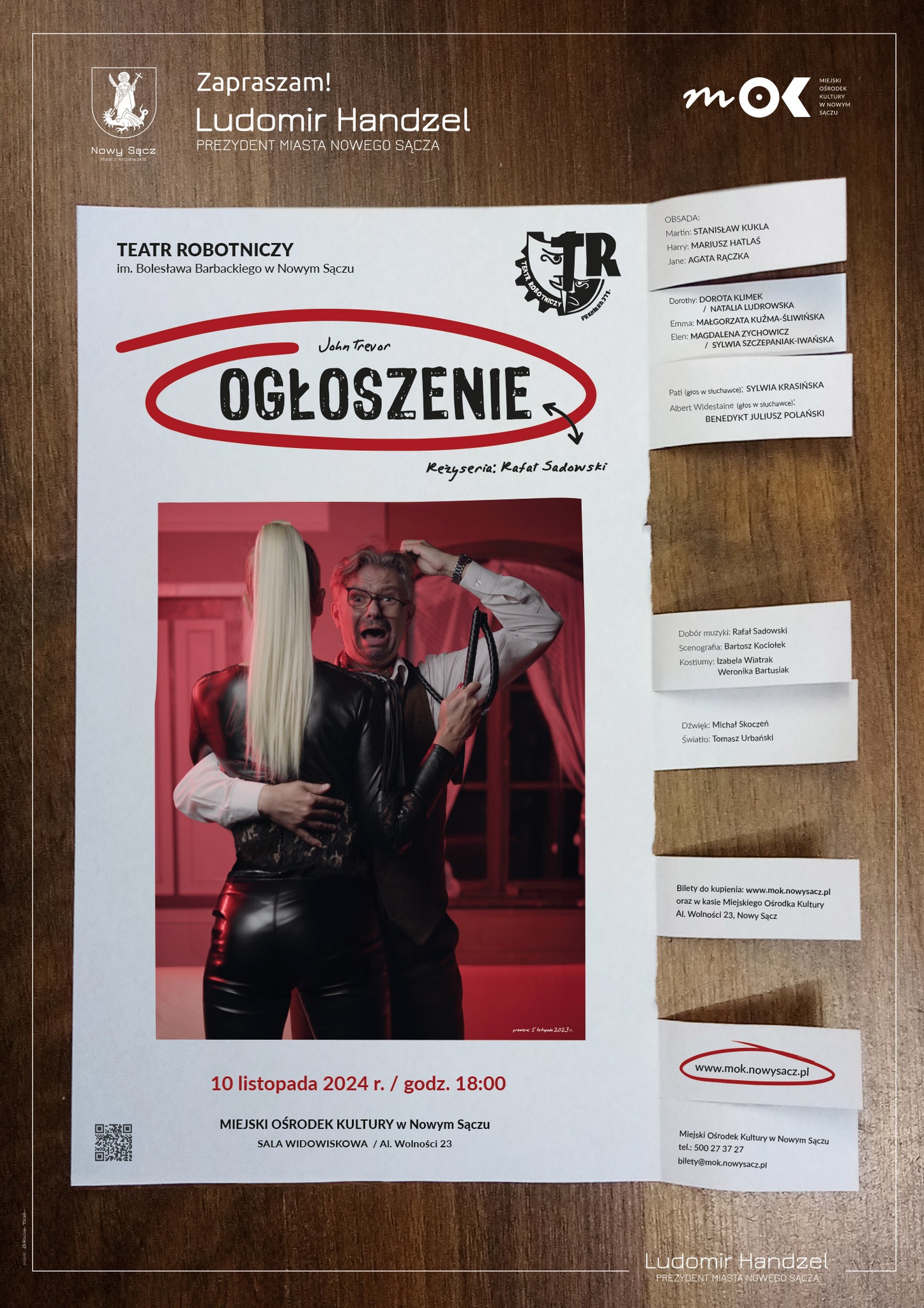 Spektakl pt. "Ogłoszenie", 10 listopada 2024 r.