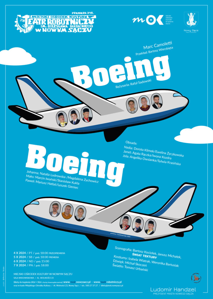 Spektakl pt. "Boeing Boeing", 15 i 23 listopada 2024 r.