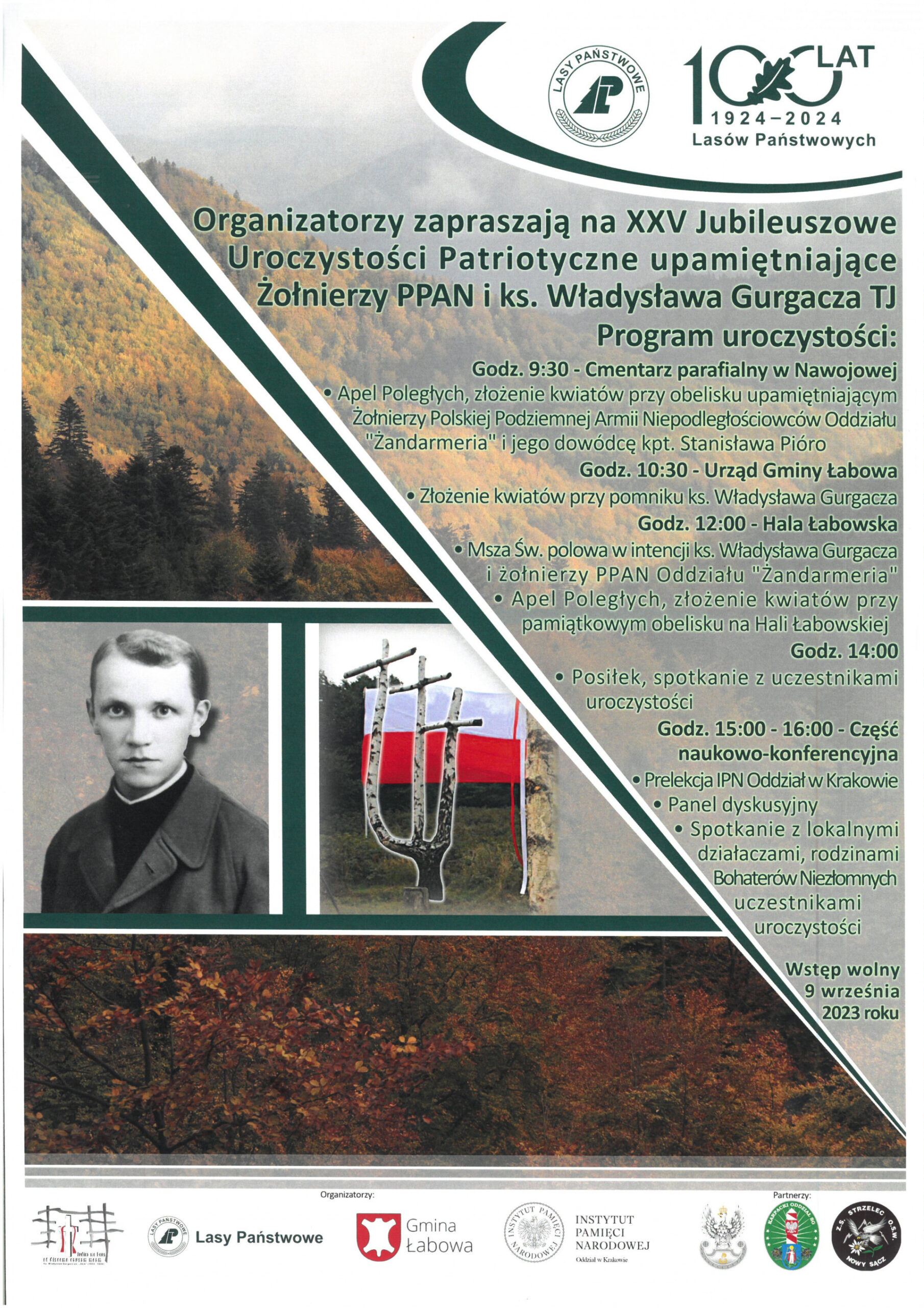 [Łabowa]: XXV Jubileuszowe Uroczystości Patriotyczne upamiętniające Żołnierzy PANN i ks. Władysława Gurgacza