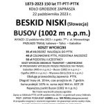 Beskid Niski (Słowacja) Busov – wycieczka w dniu 22 października 2023 r.