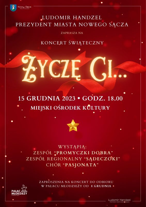 Koncert Świąteczny "Życzę Ci...", 15 grudnia 2023 r.