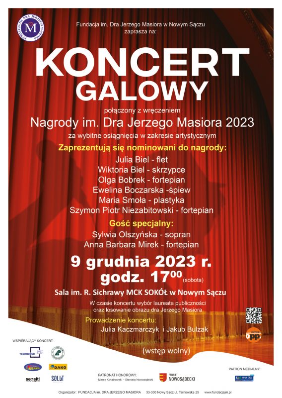 [wydarzenie]: Koncert Galowy połączony z wręczeniem Nagrody im. Dra Jerzego Masiora 2023