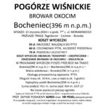 Wycieczka Pogórze Wiśnickie (Browar Okocim, Bocheniec), 14 stycznia 2024 r.