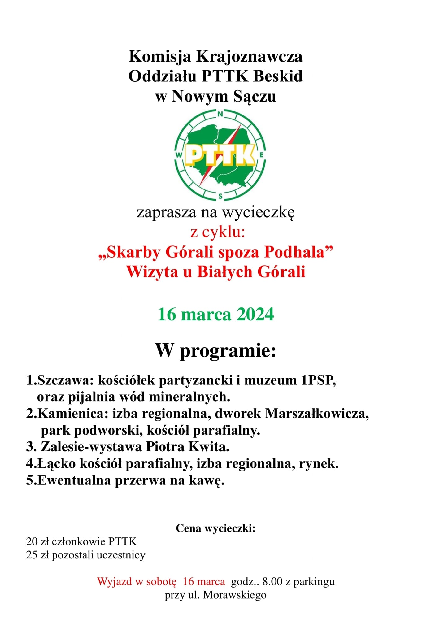 Skarby Górali spoza Podhala, wizyta u Białych Górali, 16 marca 2024 r.