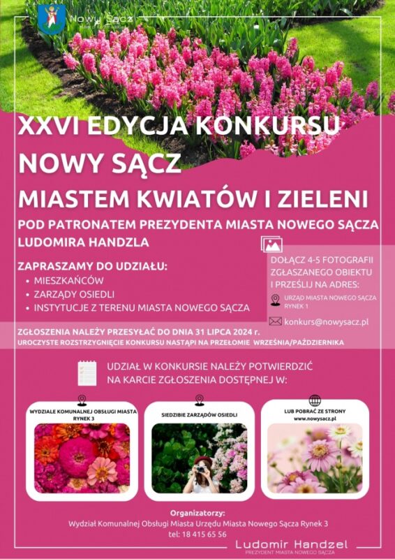 [wydarzenie]: 26. Edycja konkursu ”Nowy Sącz Miastem Kwiatów i Zieleni”
