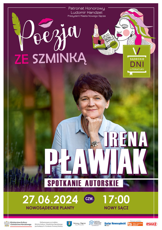 [wydarzenie]: Spotkanie autorskie z Ireną Pławiak z cyklu „Poezja ze szminką”