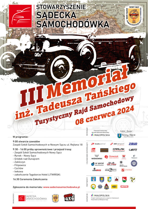 [wydarzenie]: III Memoriał inż. Tadeusza Tańskiego czyli rajd samochodowy po Sądecczyźnie