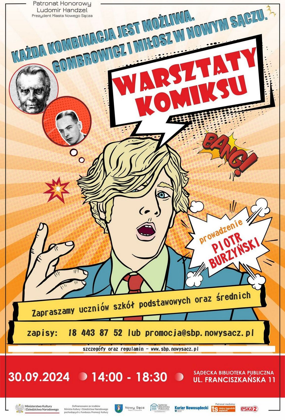 [wydarzenie]: Warsztaty komiksu z Piotrem Burzyńskim