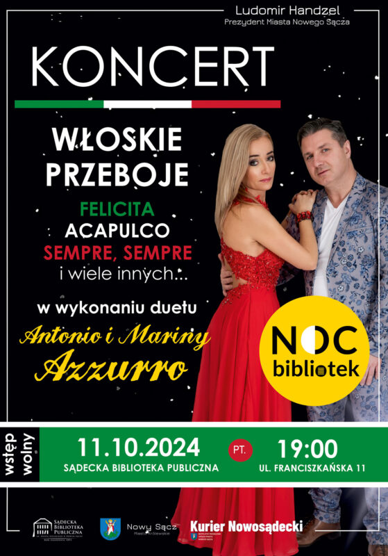 [Wydarzenie]: Koncert WŁOSKIE PRZEBOJE w wykonaniu Antonio i Mariny Azzurro