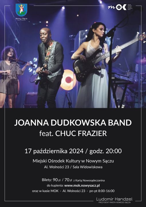 [Wydarzenie]: Koncert Joanny Dudkowskiej Band feat. Chuc Frazier 