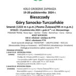 Wycieczka Bieszczady (Góry Sanocko-Turczańskie), 19-20 października 2024 r.