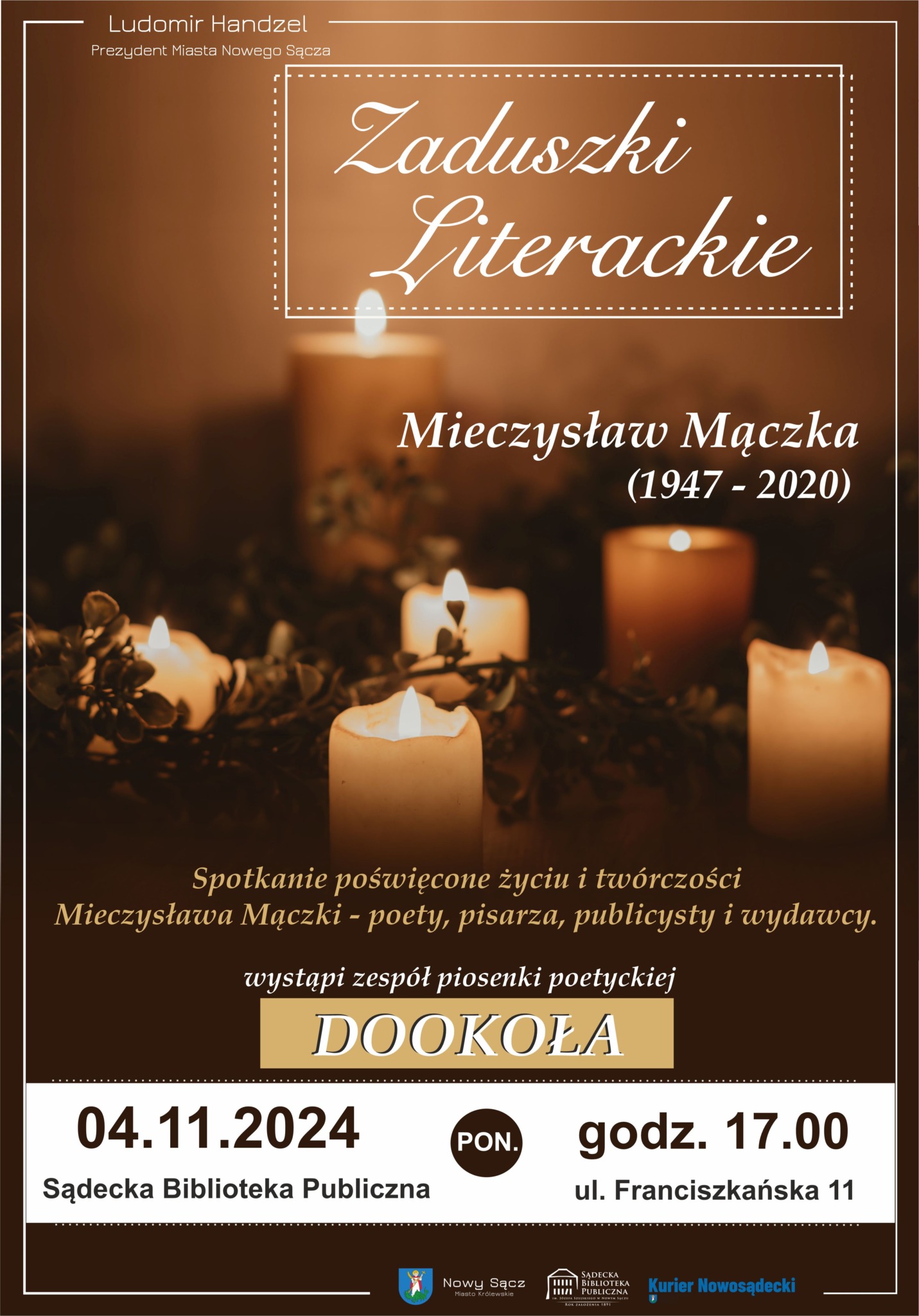 [Wydarzenie]: Zaduszki literackie Mieczysław Mączka ( 1947-2020)