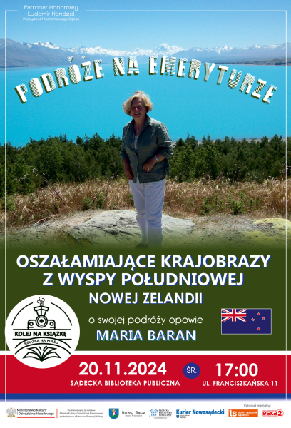 [Wydarzenia]: Spotkanie z cyklu „Podróże na emeryturze” – Wyspa Południowa Nowej Zelandii