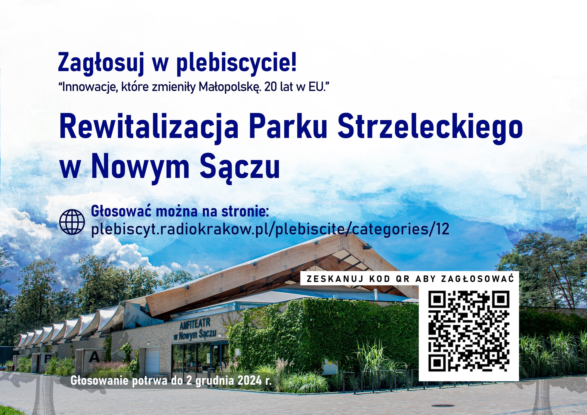 [Wydarzenie]:Głosowanie w plebiscycie „ Innowacje ,które zmieniły Małopolskę.20 lat w EU” „REWITALIZACJA PARKU STRZELECKIEGO W NOWYM SACZU”