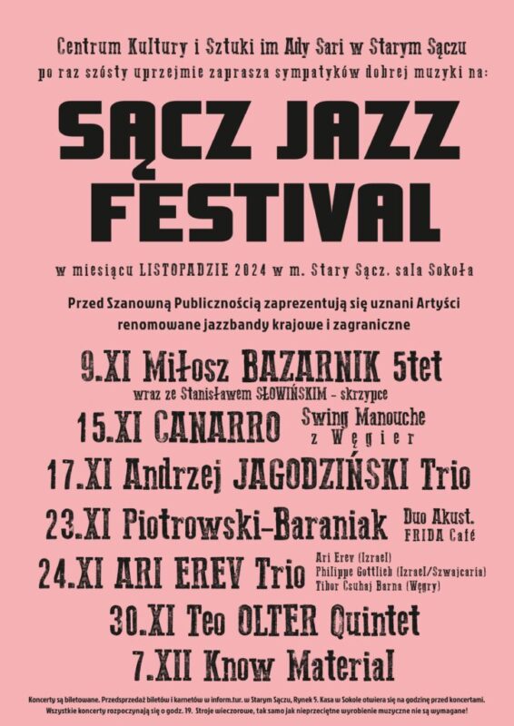 [Stary Sącz]: Sącz Jazz Festival