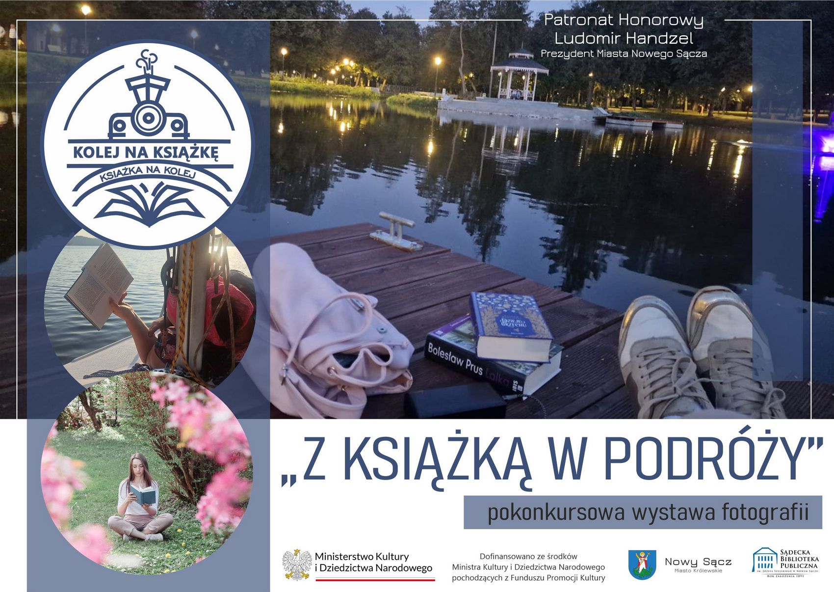 [Wydarzenia]: Pokonkursowa wystawa fotografii pt. „ Z książką w podróży” Miejsce: Sądecka Biblioteka Publiczna ul. Franciszkańska 11 Nowy Sącz