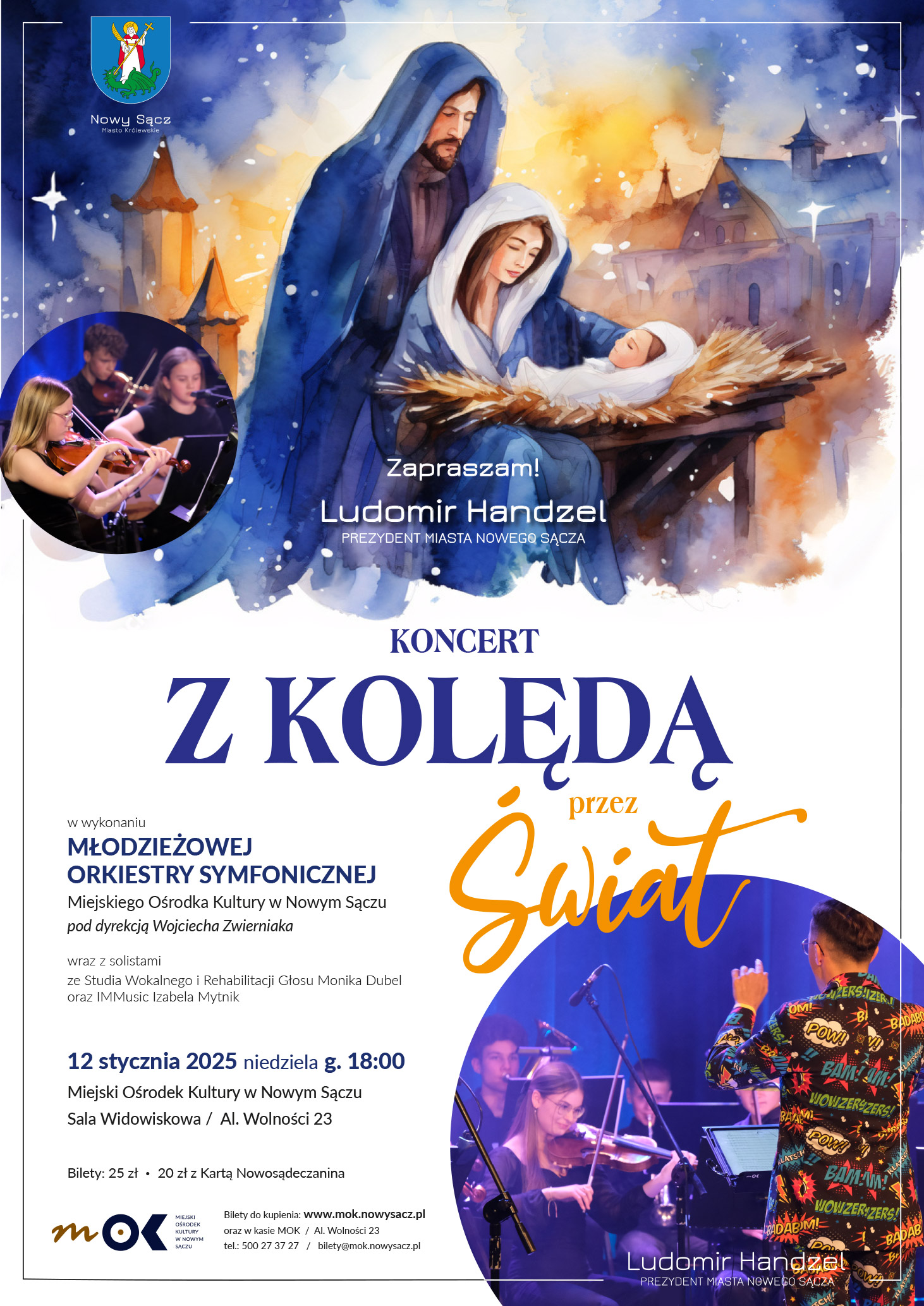 „Z Kolędą Przez Świat” koncert w wykonaniu Młodzieżowej Orkiestry Symfonicznej