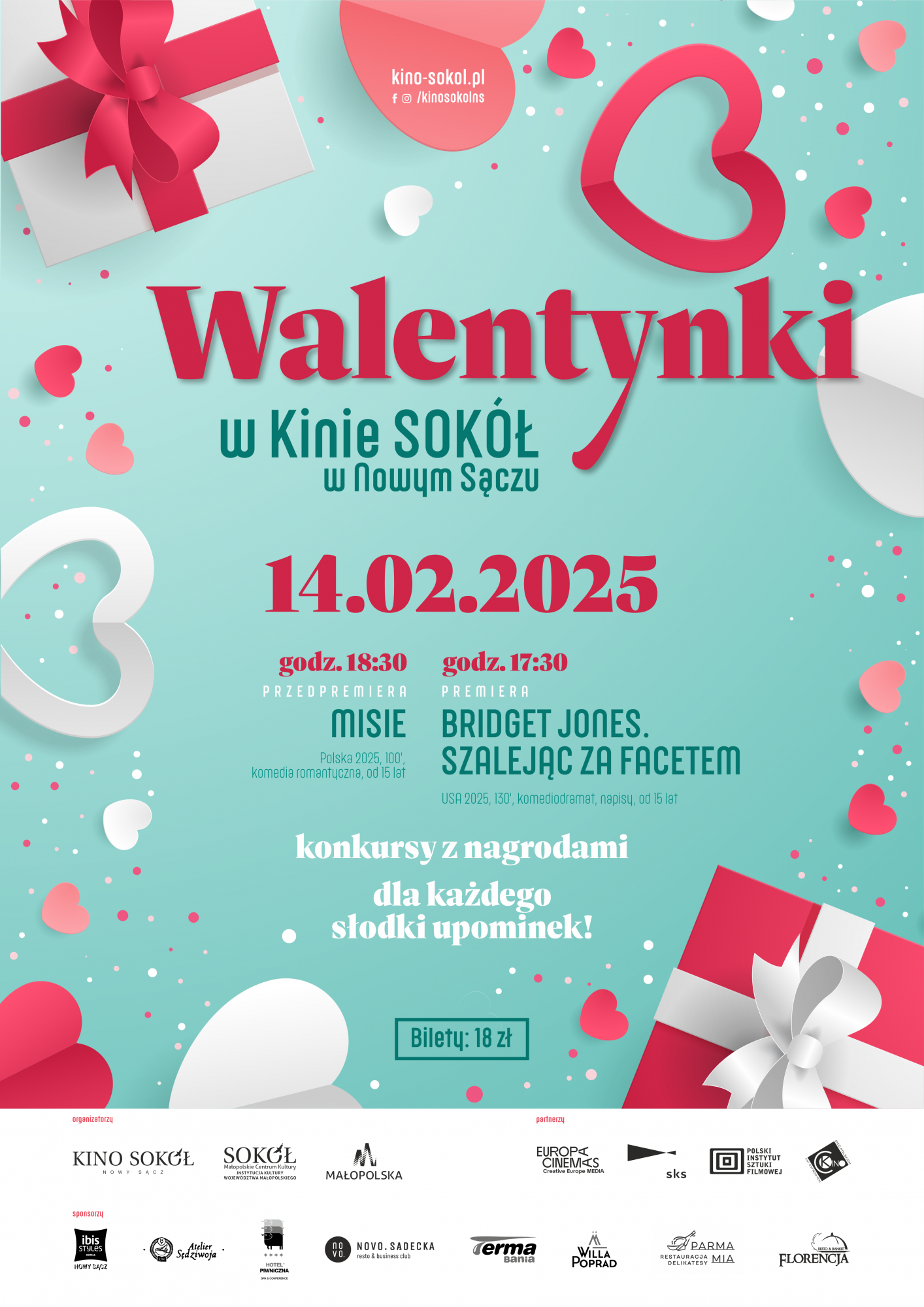 [Wydarzenie]: Walentynki w Kinie SOKÓŁ W Nowym Sączu