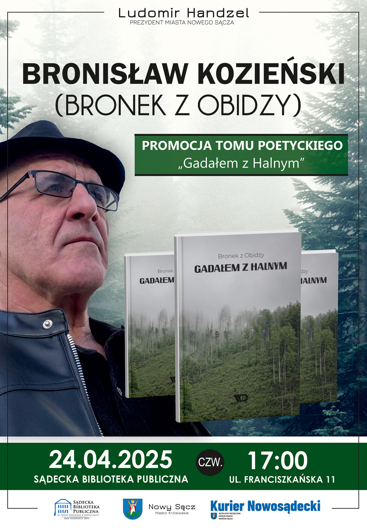 [Wydarzeni]: Promocja tomiku wierszy „Gadałem z Halnym” Bronka z Obidzy